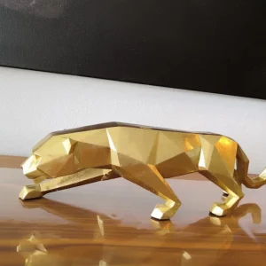 Sculpture Panthère vitamine dorée