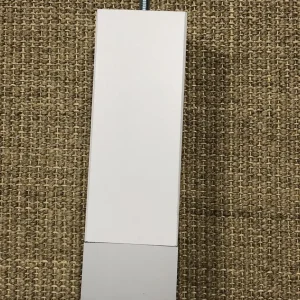 Pieds de lit carrés blancs et alu H20 cm