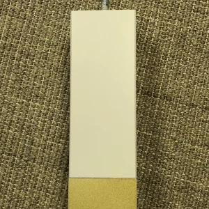 Pieds de lit carrés beige et alu doré H20 cm