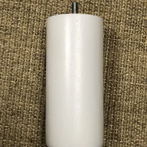 Pieds de lit cylindriques blancs H15 cm