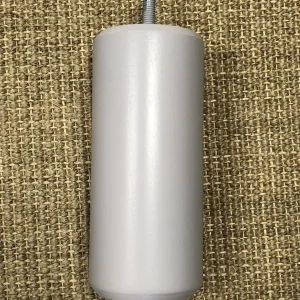 Pieds de lit cylindriques gris clair H15 cm