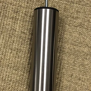 Pieds de lit cylindriques inox H20 cm