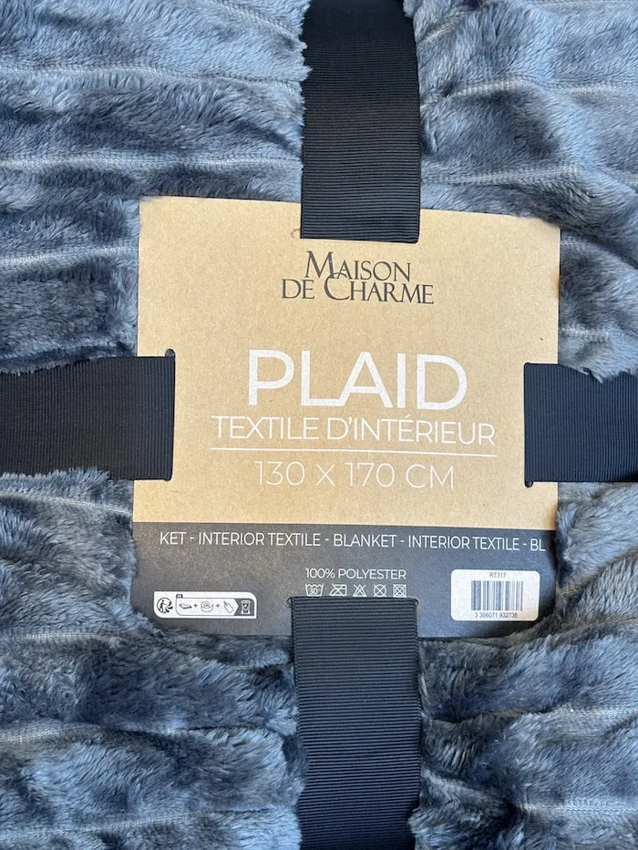 Plaid Cocon gris anthracite