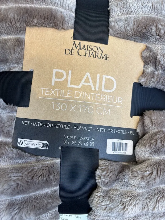 Plaid Cocon marron clair