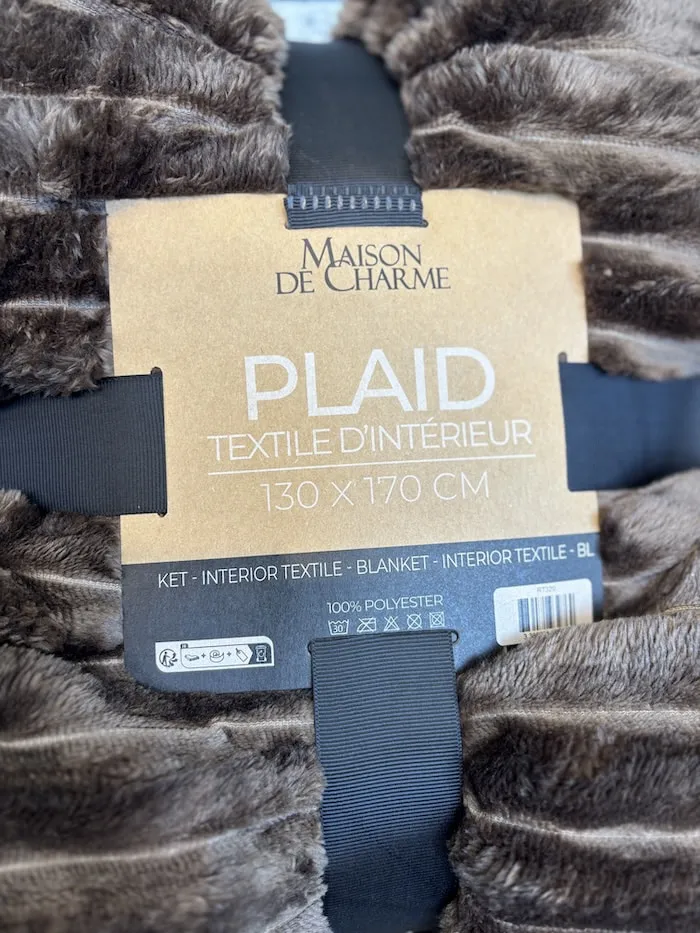 Plaid Cocon marron foncé