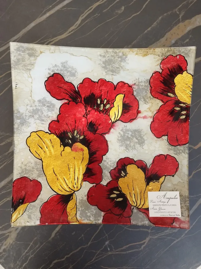 Plat carré Iris rouge – Image 5