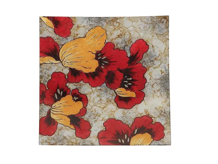 Plat carré Iris rouge – Image 3