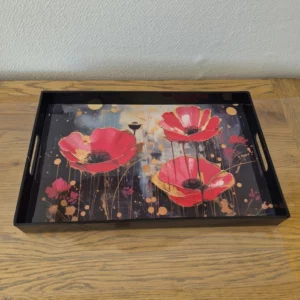 Plateau carré Coquelicots