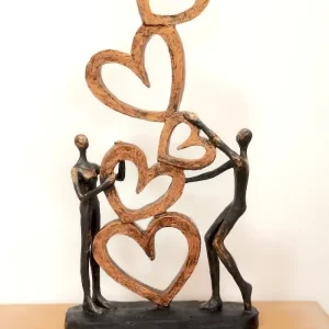 Sculpture Coeur à coeur