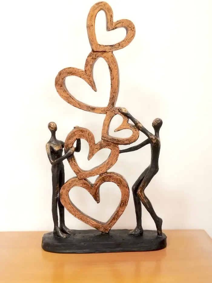 Sculpture Coeur à coeur