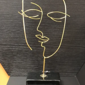 Sculpture Visione doré