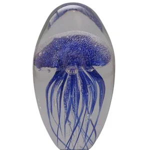 Sulfure / Presse papier Méduse bleue