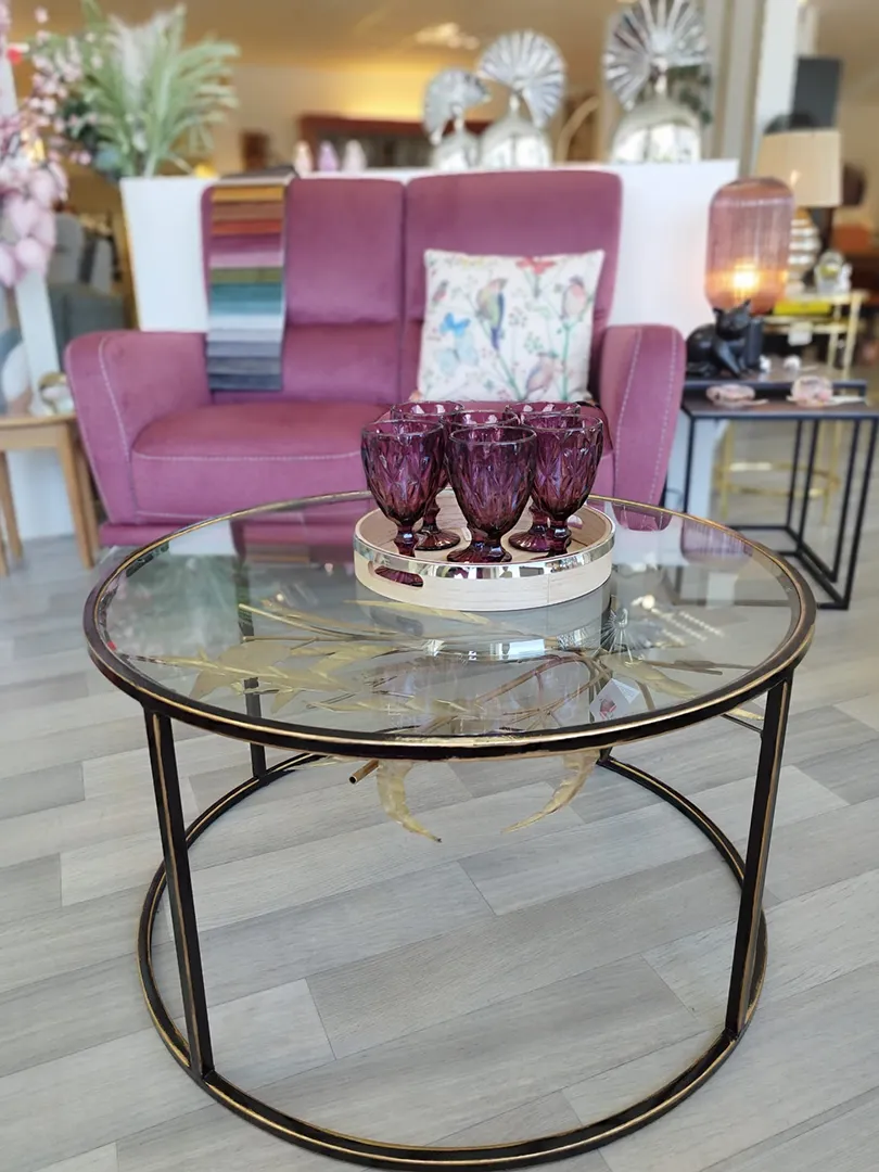 Table basse de salon ronde Art de fer – Image 7