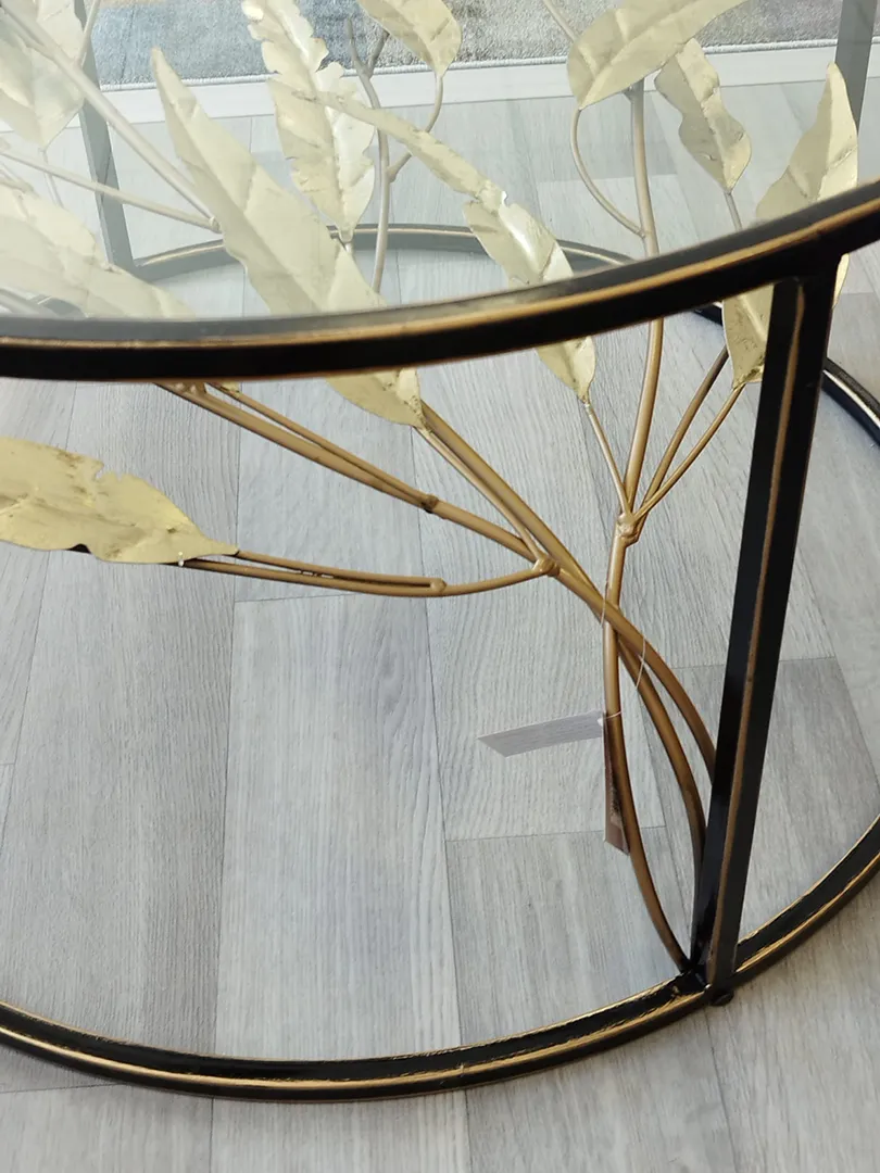 Table basse de salon ronde Art de fer – Image 2