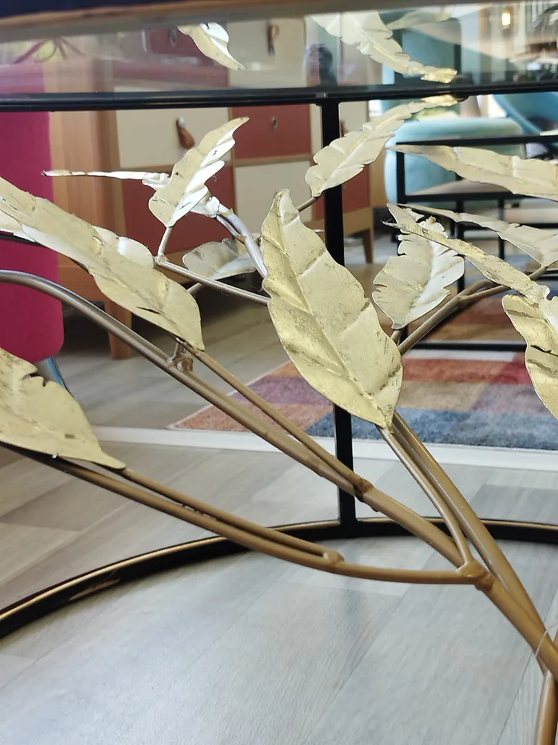 Table basse de salon ronde Art de fer – Image 3