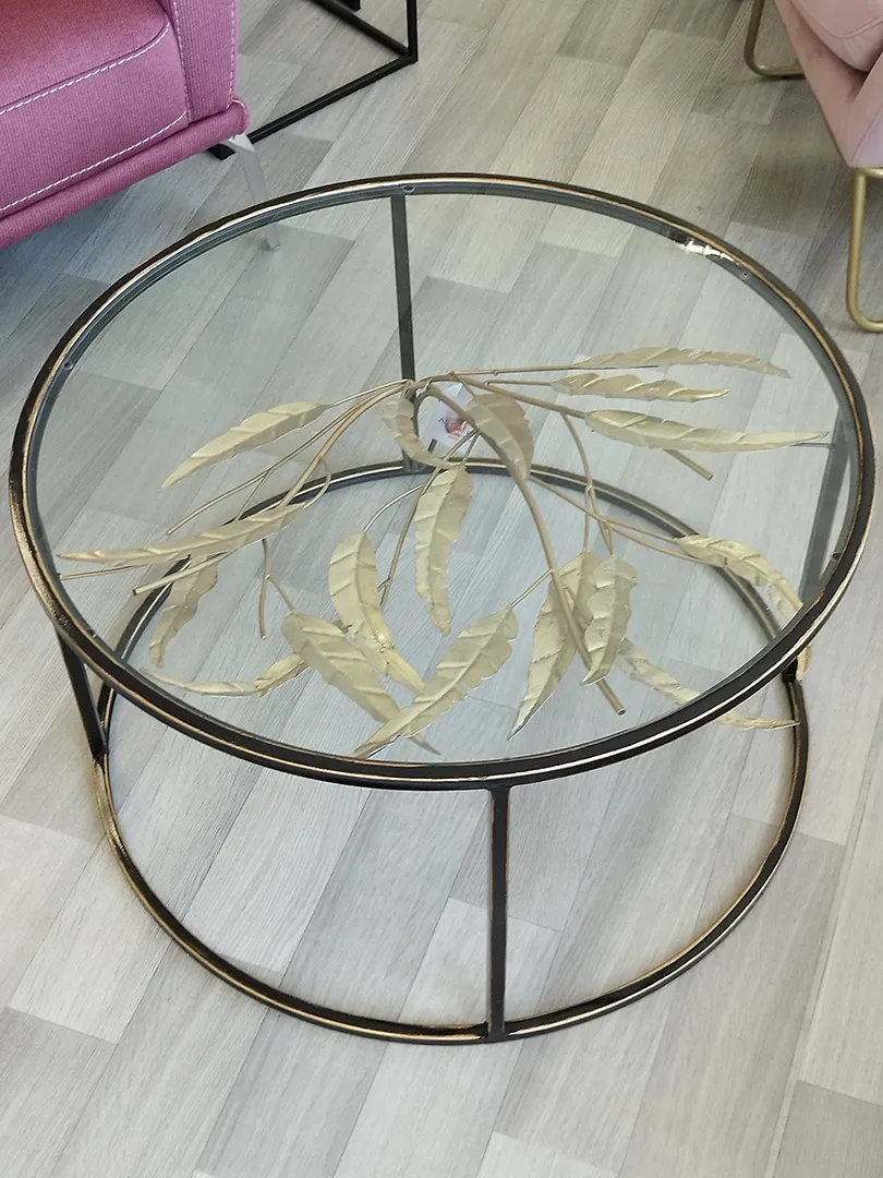 Table basse de salon ronde Art de fer – Image 4