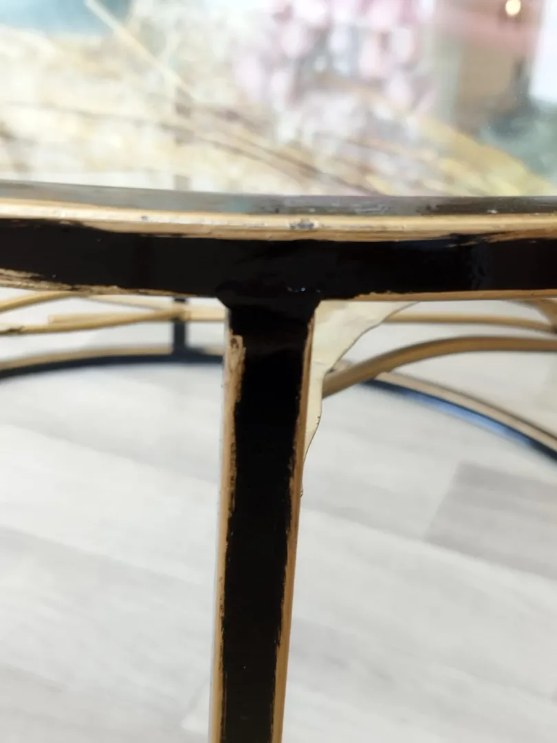 Table basse de salon ronde Art de fer – Image 6