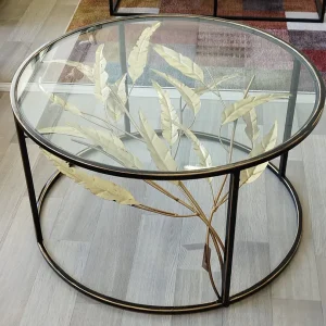 Table basse de salon ronde Art de fer