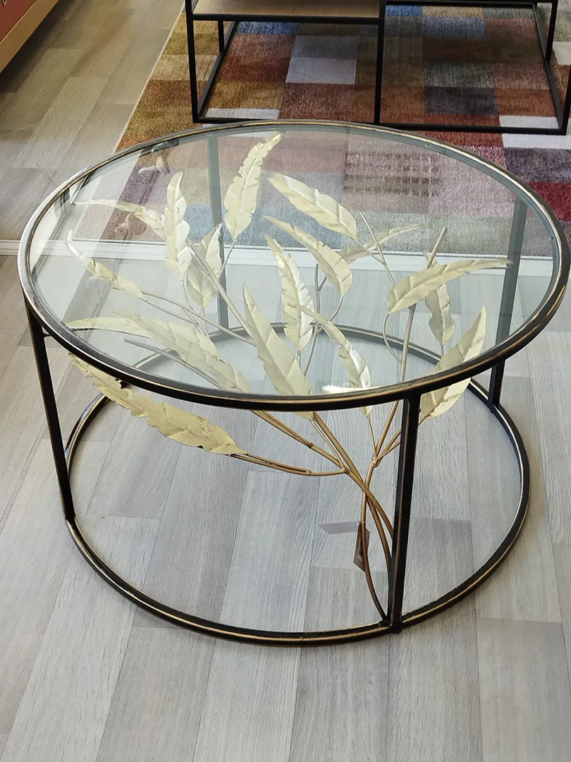 Table basse de salon ronde Art de fer