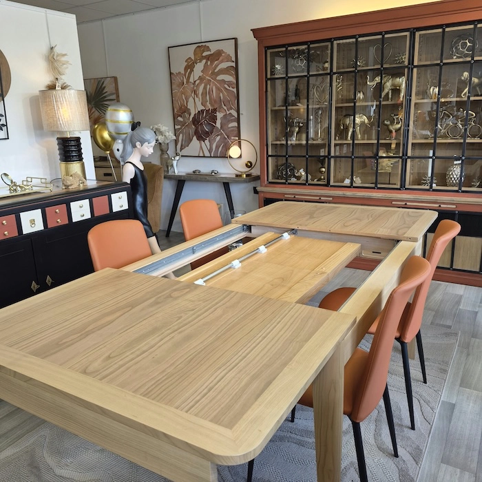 table extensible merisier