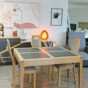 Table Ellipse carrée Extensible avec céramique