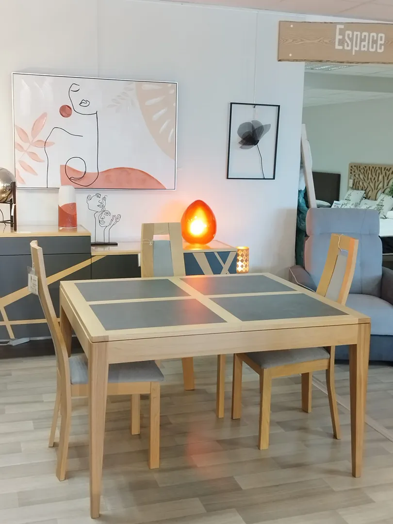 Table Ellipse carrée Extensible avec céramique