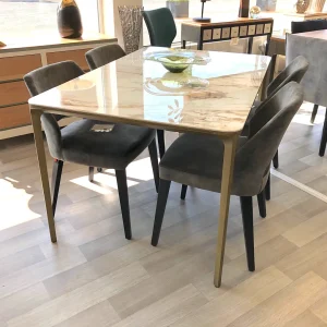 Table Slim extensible céramique et métal