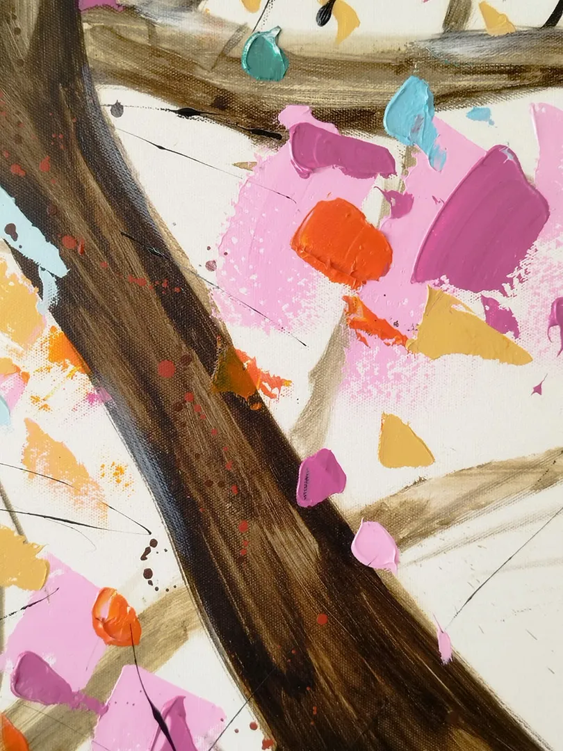 Peinture Cime rose – Image 4