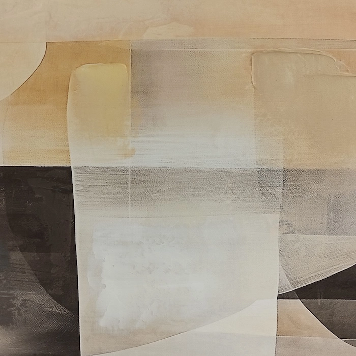 peinture contemporaine beige marron