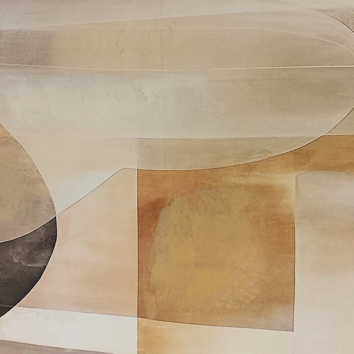 peinture contemporaine beige marron