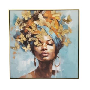 Tableau Femme et papillon