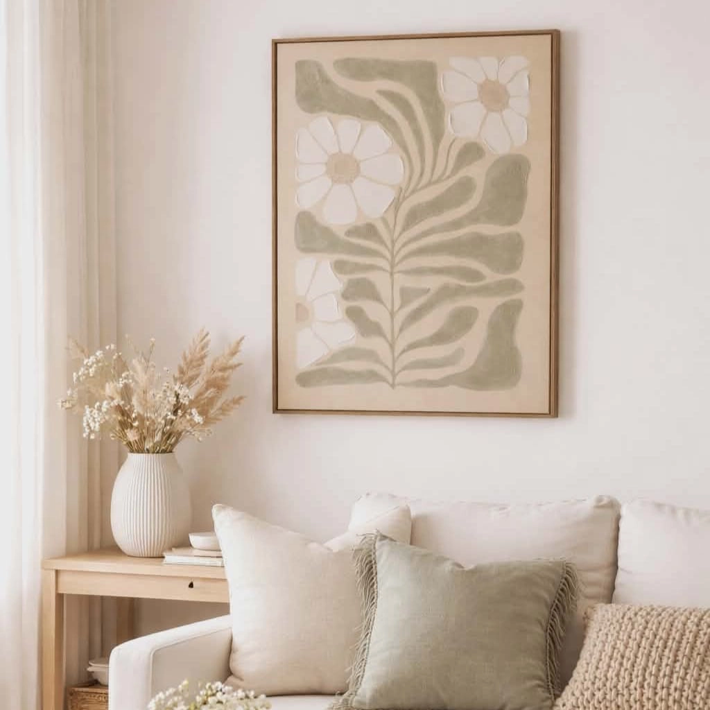 Tableau fleur blanche