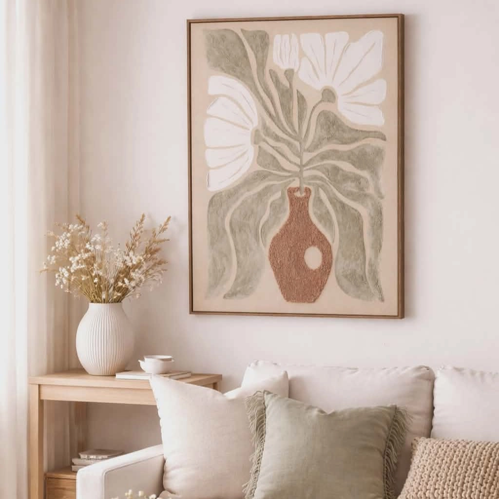 Tableau fleur blanche