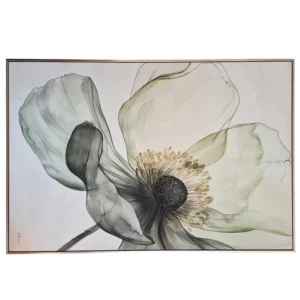 tableau fleur verte