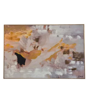 tableau abstrait doré