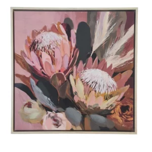 Tableau fleurs roses