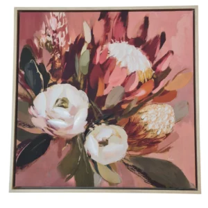 tableau bouquet fleurs roses