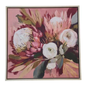 tableau bouquet fleurs roses
