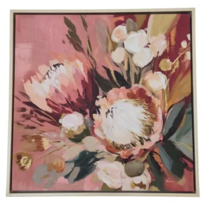tableau bouquet fleurs roses