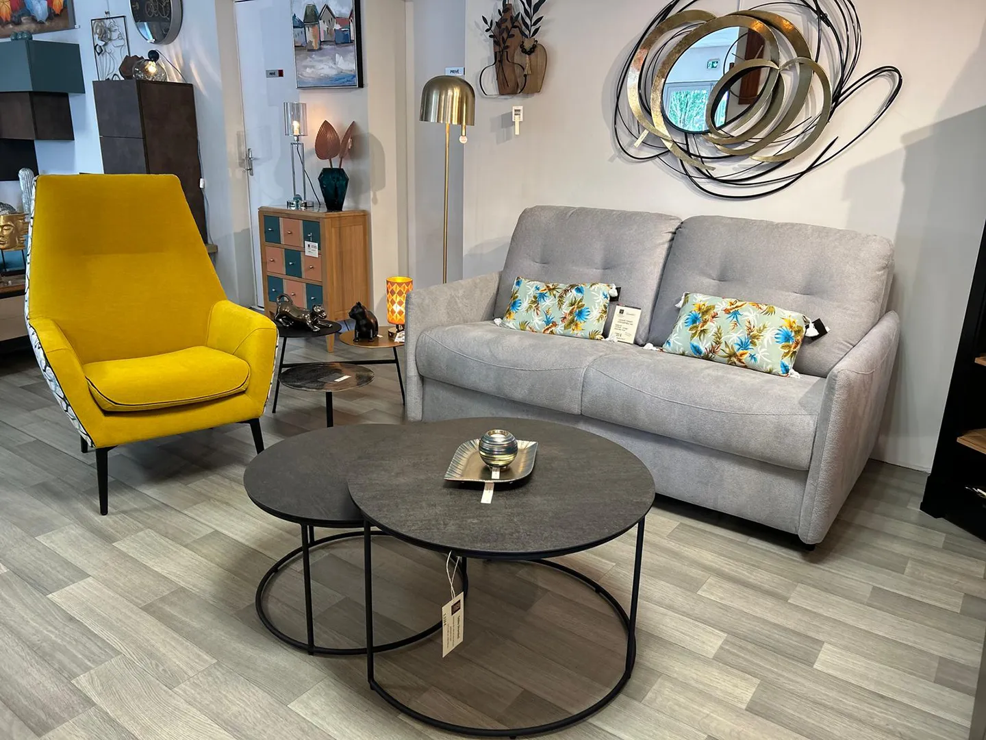 Table basse Gigogne ronde Stromboli – Image 2