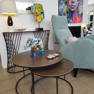 Table basse Gigogne ronde Moka