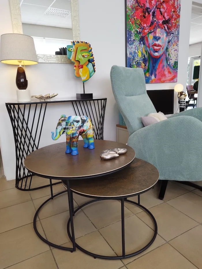 Table basse Gigogne ronde Moka