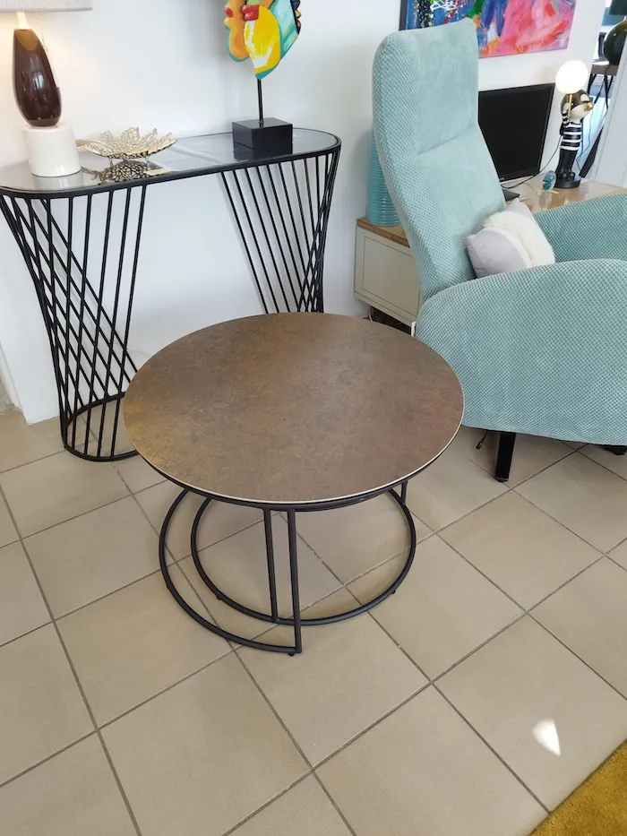 Table basse Gigogne ronde Moka – Image 3