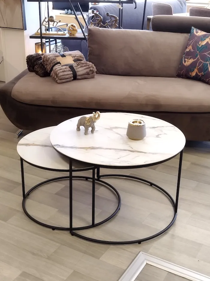 Table basse Gigogne ronde Marbrées – Image 5