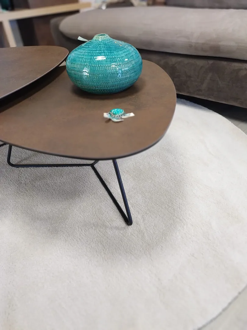 Tapis rond Touch ivoire