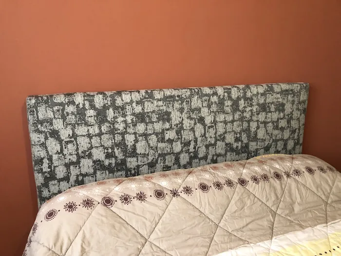 Tête de lit Corail 140 tissu Brique grise