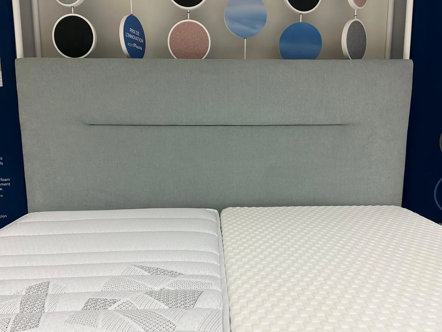 Tête de lit Empreinte 165 bleu clair