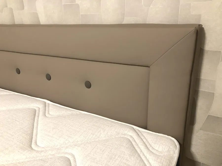 Tête de lit Madras taupe Boutons foncés – Image 2