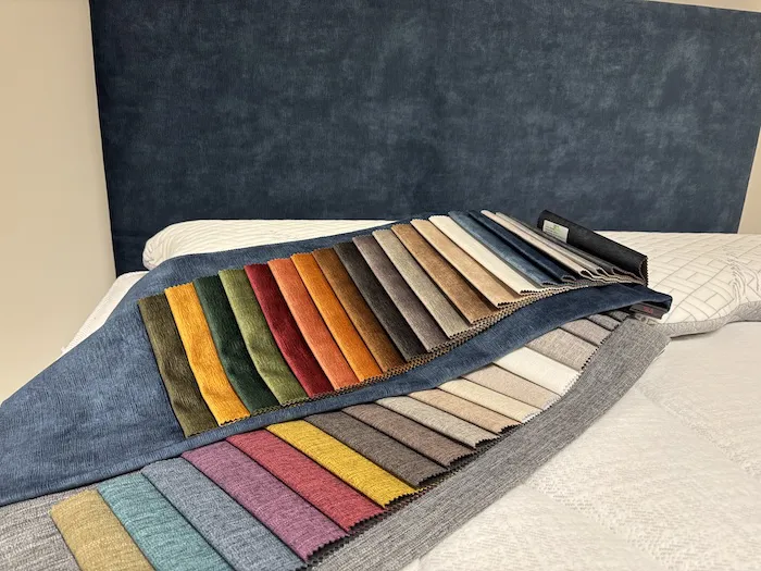 Tête de lit Souple 140 tissu bleu – Image 3