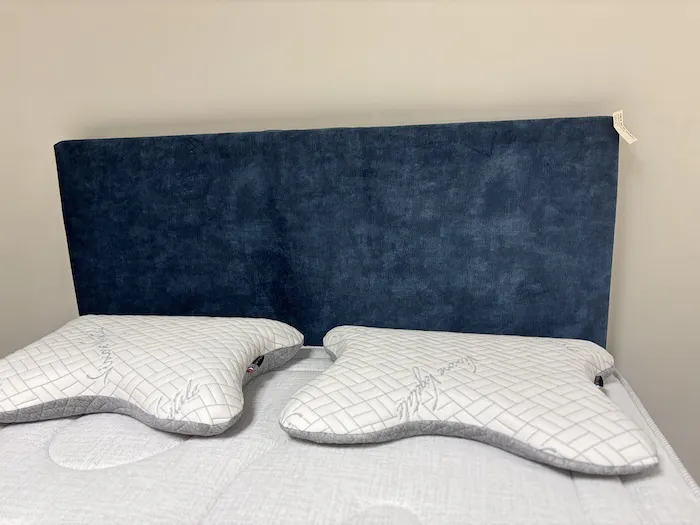 Tête de lit Souple 140 tissu bleu